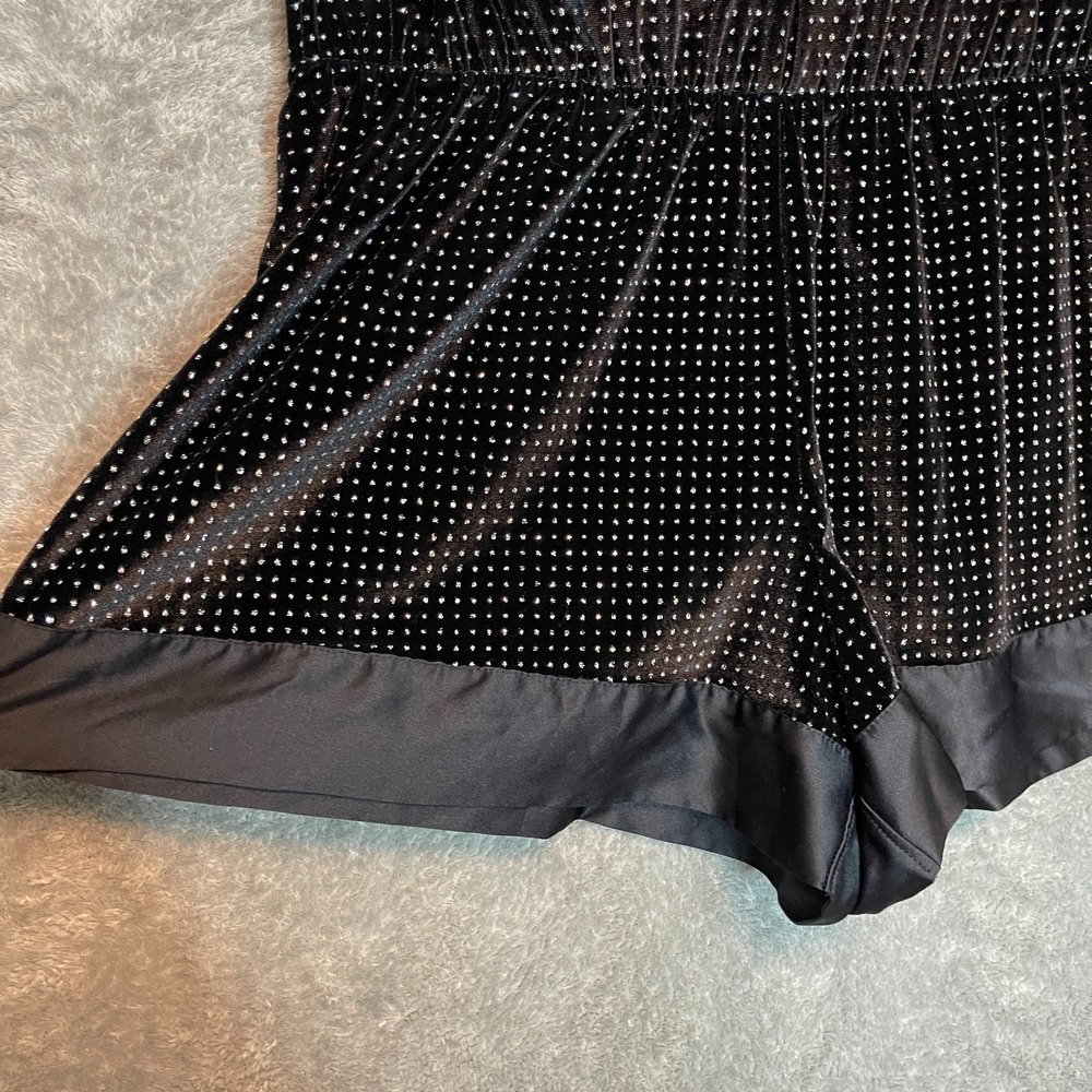 Victoria Secret Womens Glitter Velvet High Rise Pajama Shorts S Y2K Sleep Lounge